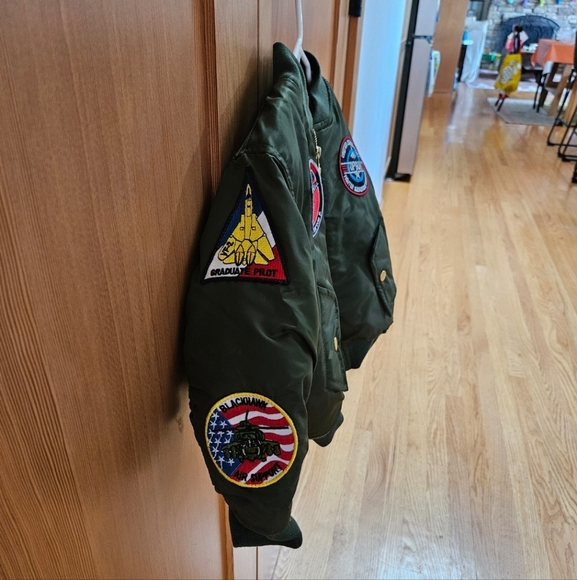 Olive Green Pilot Jacket - NWT - Size: 4T / Large - Picture 2 of 3